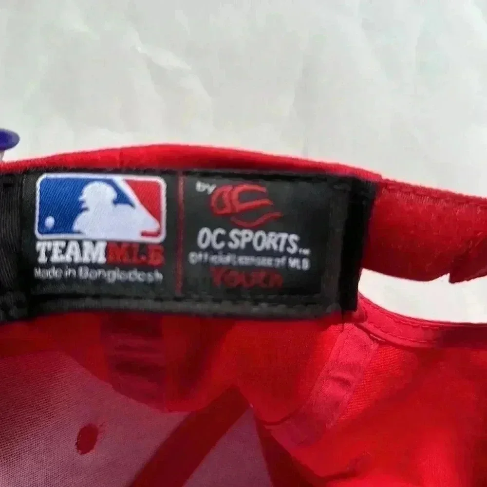 Team MLB Cincinnati Reds youth baseball hat Velcro closure